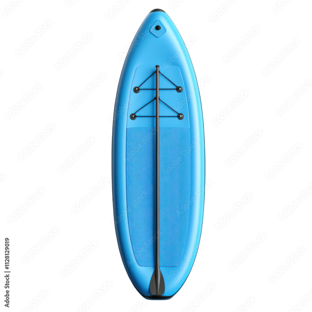 Blue Stand Up Paddleboard on Transparent Background Blue Stand Up Paddleboard on Transparent Background