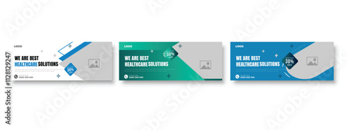 Professional medical healthcare service social media post template design