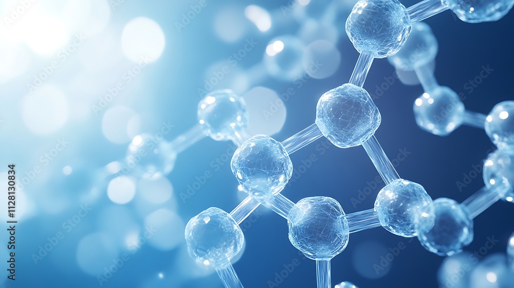 Abstract background with white glowing hexagons Abstract background with white glowing hexagons