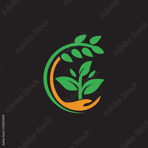 Health life organic vector logo