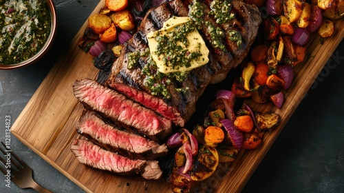 Wallpaper Mural Grilling Perfection Sizzling Steak Backyard BBQ Food Photography Outdoor Feast Close-Up Herb-Infused Delight Torontodigital.ca