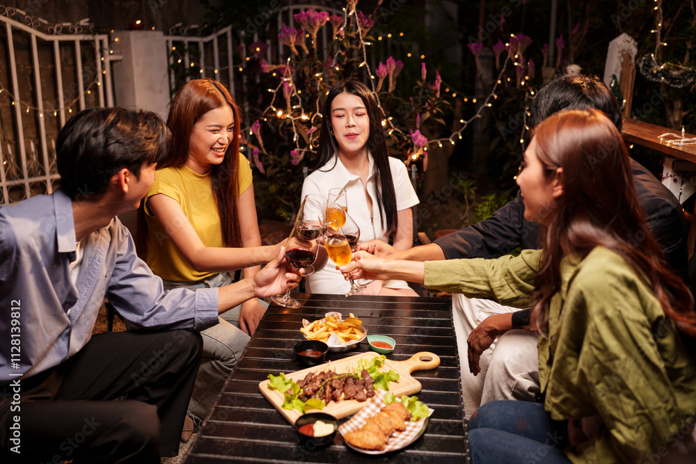 Throw a party Celebrate whiskey at a friendly party in a restaurant. Night. Throw a party Celebrate whiskey at a friendly party in a restaurant. Night.