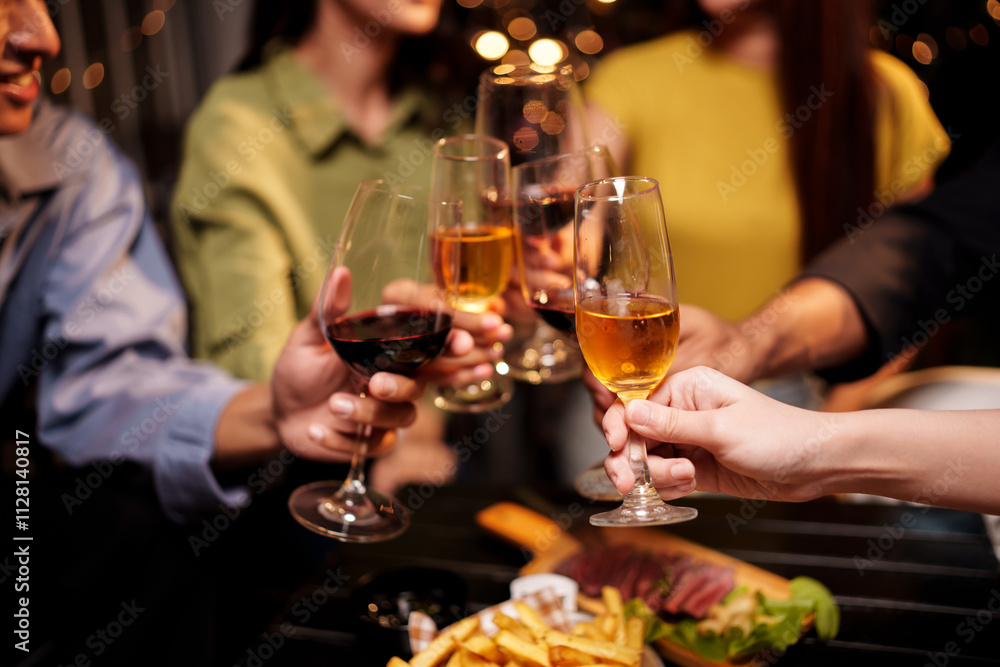 Throw a party Celebrate whiskey at a friendly party in a restaurant. Night. Throw a party Celebrate whiskey at a friendly party in a restaurant. Night.