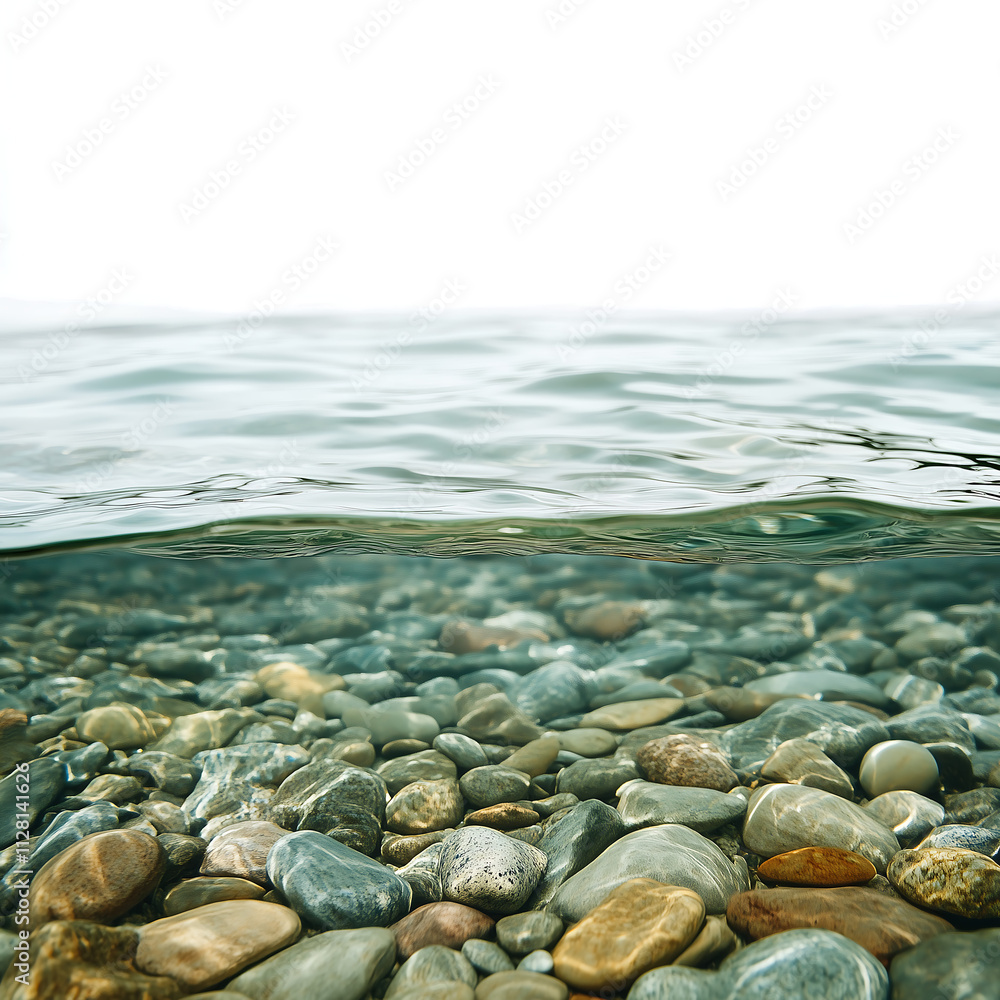 a rippling river with a greenish tint and smooth pebbles visible underneath a rippling river with a greenish tint and smooth pebbles visible underneath