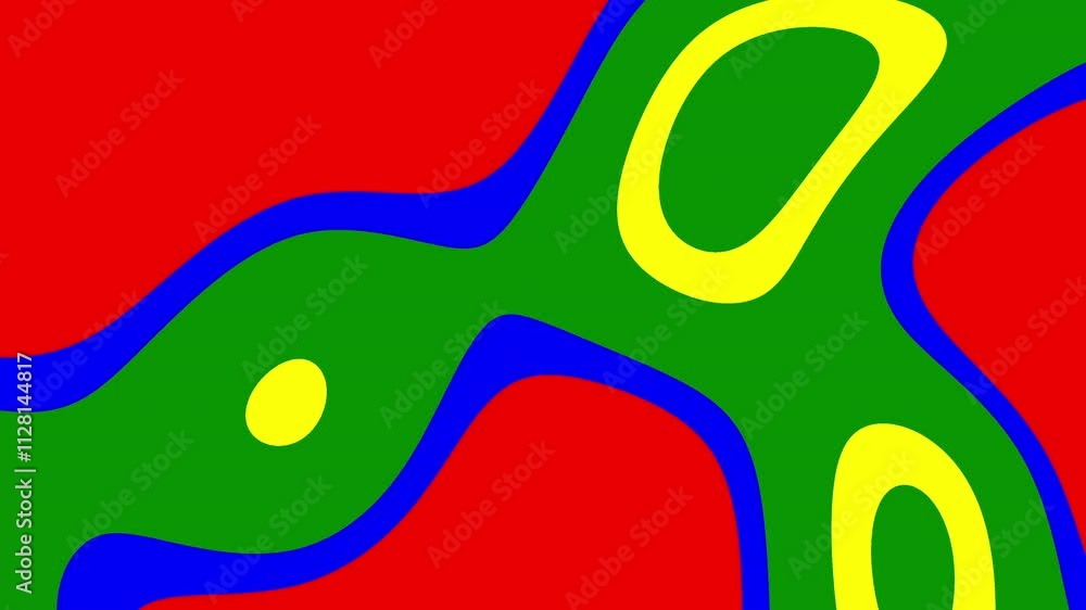 Abstract art background in red, green, blue, and yellow shapes. Perfect ...