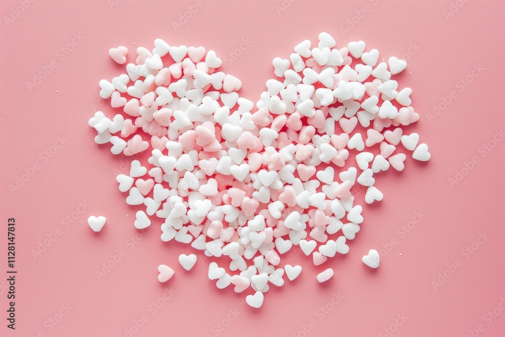 Pink and White Heart Sprinkles Pink and White Heart Sprinkles