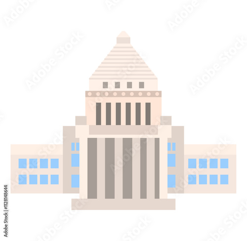 国会議事堂のベクターイラスト