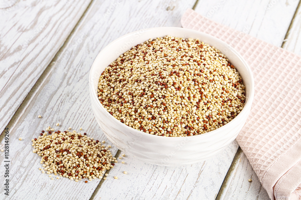 Raw dry quinoa cereal grain Raw dry quinoa cereal grain
