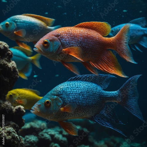 Imagine fish that change color based on their emotions. photo