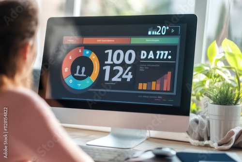 A person reviewing their credit score and debt-to-income ratio on a computer screen, with visual indicators showing how these factors affect their chances of securing a house loan in 2025.