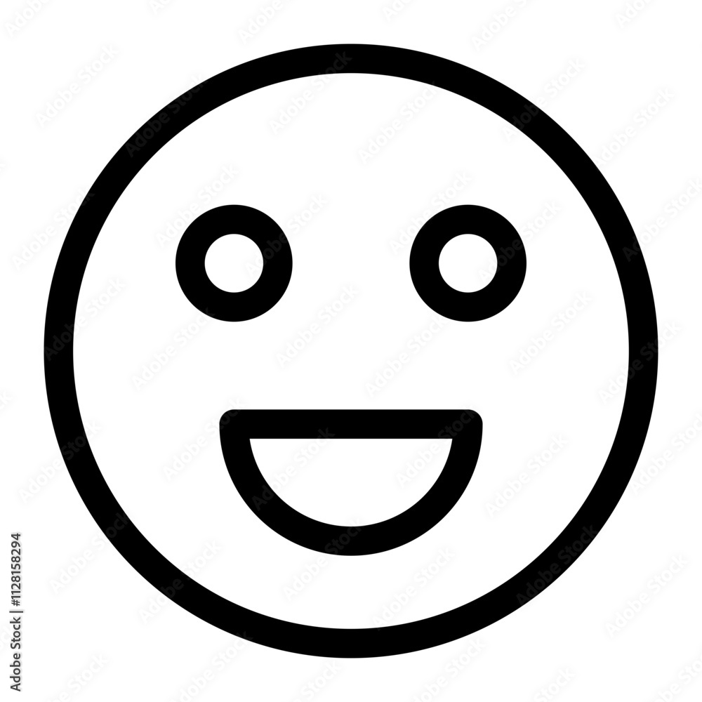 Fototapeta premium Emoticon Thin Style