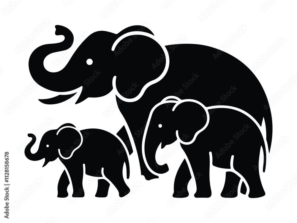 Obraz premium elephant silhouettes