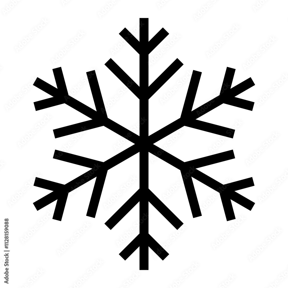 Snowflake Icon, Winter Snow Christmas Single Icon in Outline Style. Editable Stroke Snowflake Icon, Winter Snow Christmas Single Icon in Outline Style. Editable Stroke