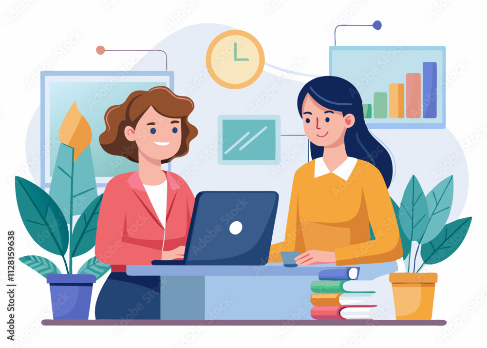 Illustration of a Virtual Team Meeting with Diverse Participants Illustration of a Virtual Team Meeting with Diverse Participants
