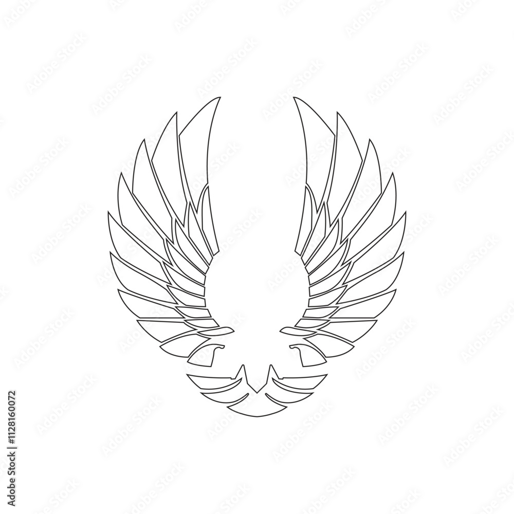 Obraz premium Angel wings illustration vector clipart