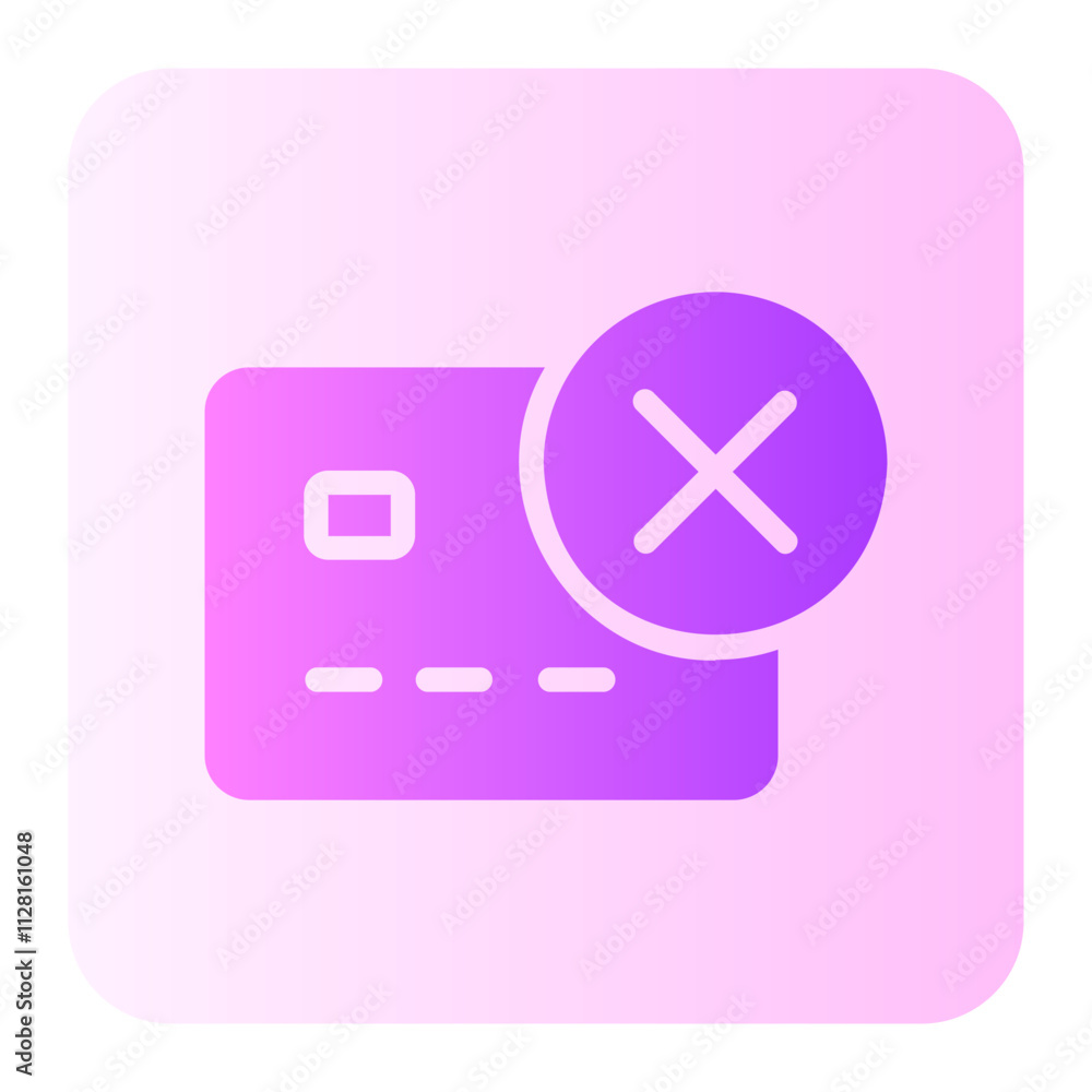 Obraz premium No Credit Card gradient icon
