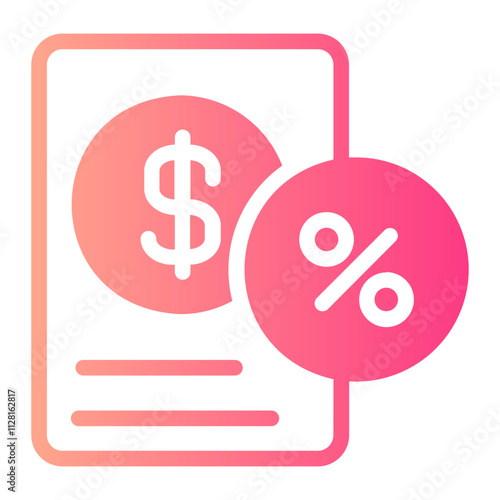 Taxes gradient icon