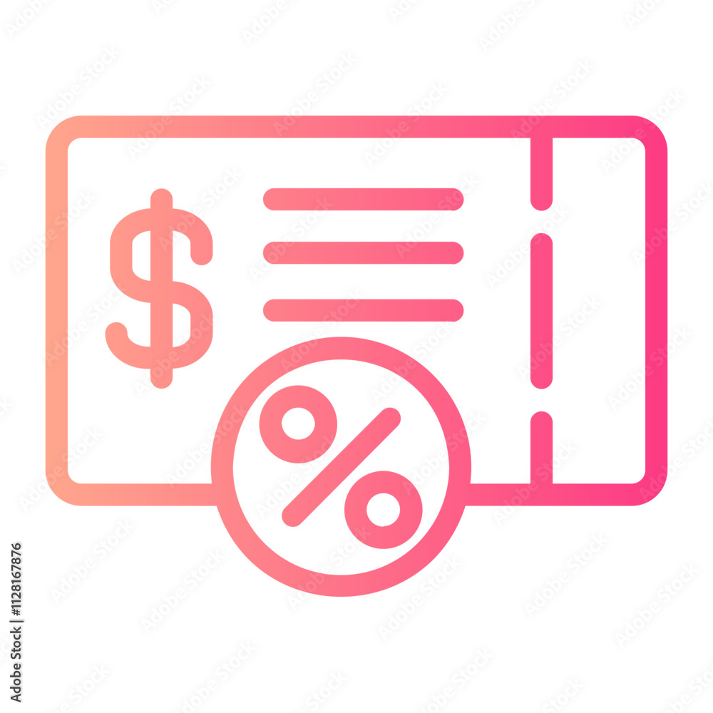 Ticket gradient icon Ticket gradient icon