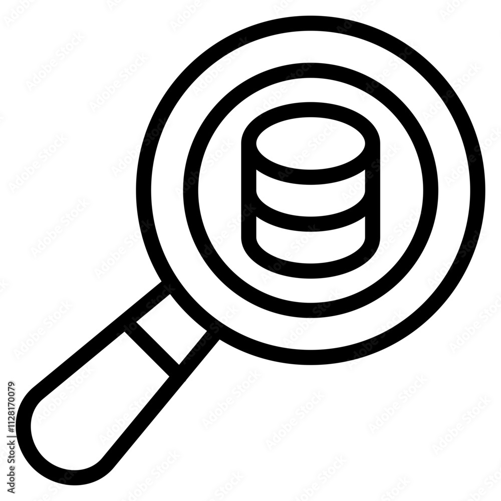 Magnifying glass icon outline vector illustration Magnifying glass icon outline vector illustration