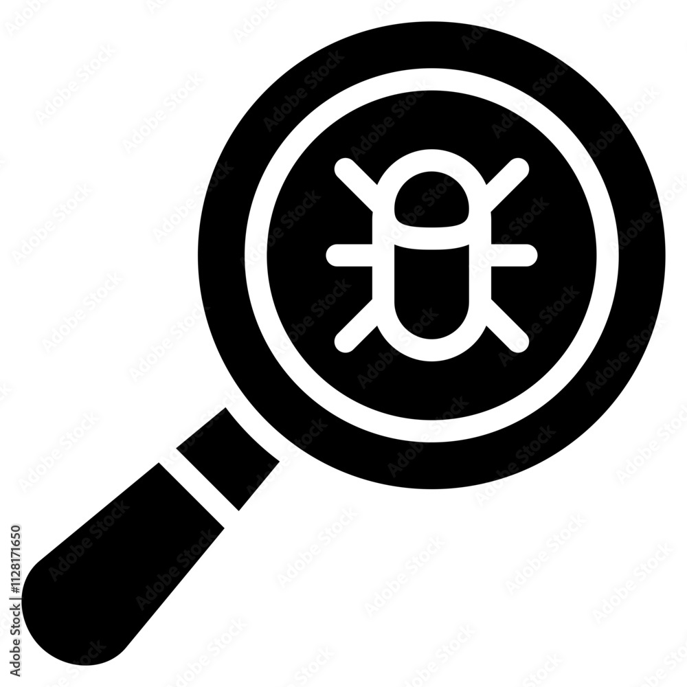 Bug icon solid vector illustration Bug icon solid vector illustration