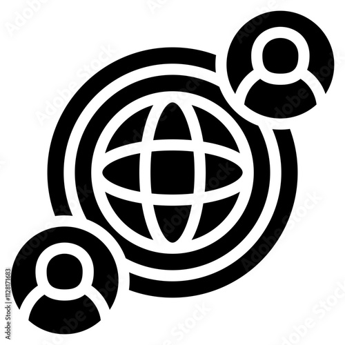 Connection icon solid vector illustration