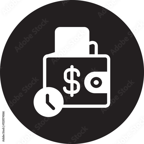 Pay Later glyph icon