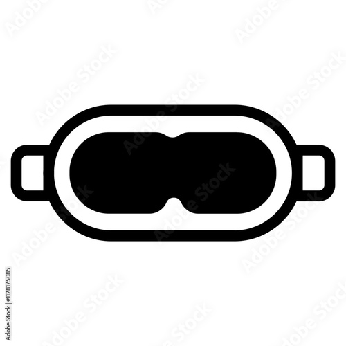 3D glasses Solid Icon