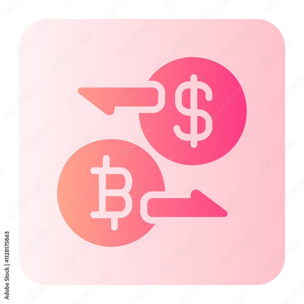 Currency Exchange gradient icon Currency Exchange gradient icon