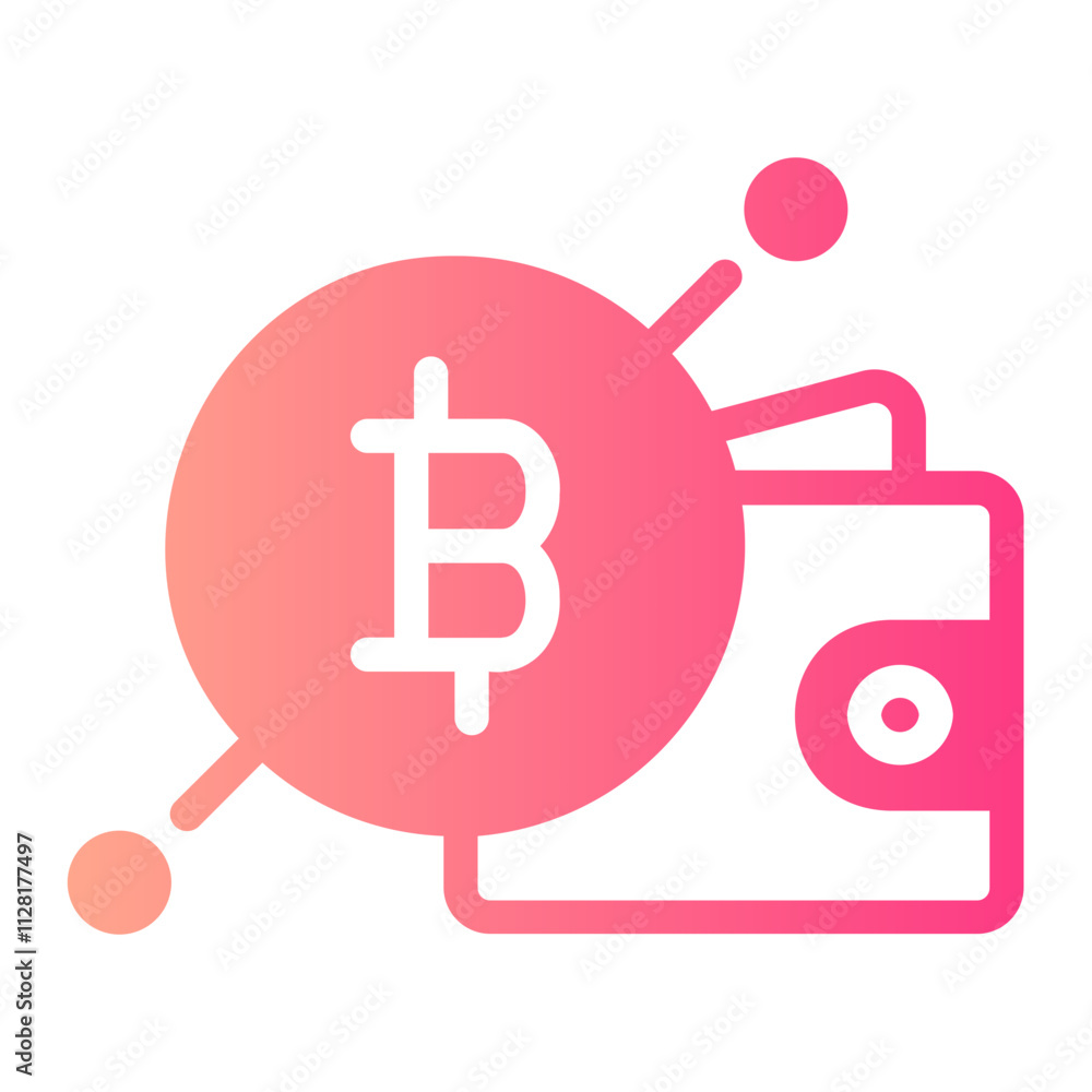 crypto wallet gradient icon crypto wallet gradient icon