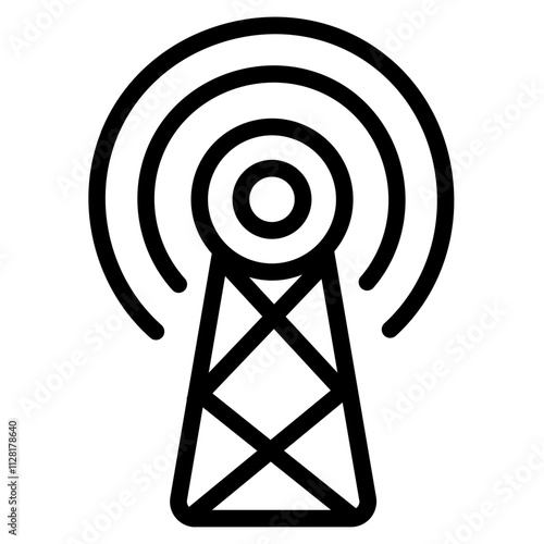 Broadcast Line Icon