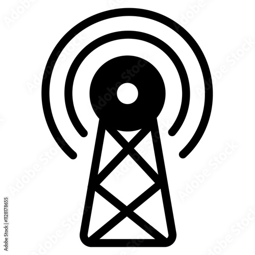 Broadcast Solid Icon