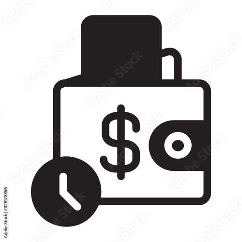 Pay Later glyph icon