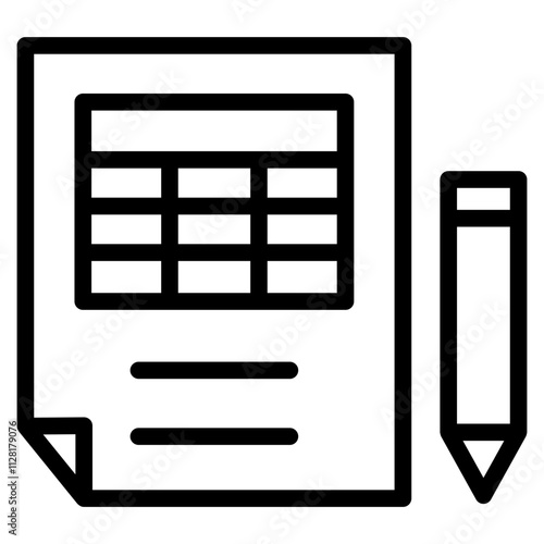 Calculating Line Icon
