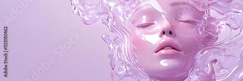 Wallpaper Mural cartoon Pisces with water swirling around the character in abstract forms, creating a sense of flow and harmony Torontodigital.ca