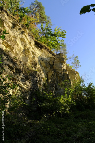 Naturschutzgebiet Haarberg zwischen den Weinorten Euerdorf und Wirmsthal im Abendlicht, Landkreis Bad Kissingen, Franken, Unterfranken, Bayern, Deutschland