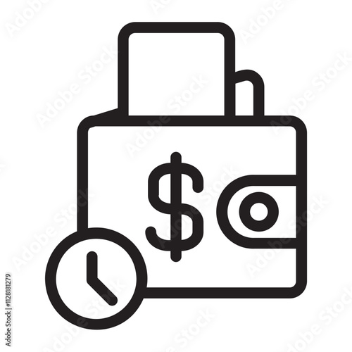 Pay Later line icon