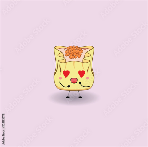 cute dim sum. Vector illustration design. Eps 10.