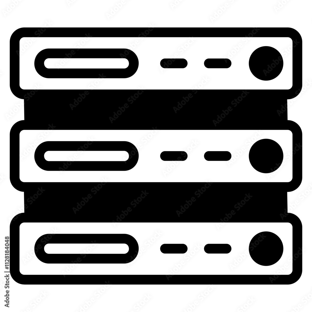 Data server Solid Icon Data server Solid Icon
