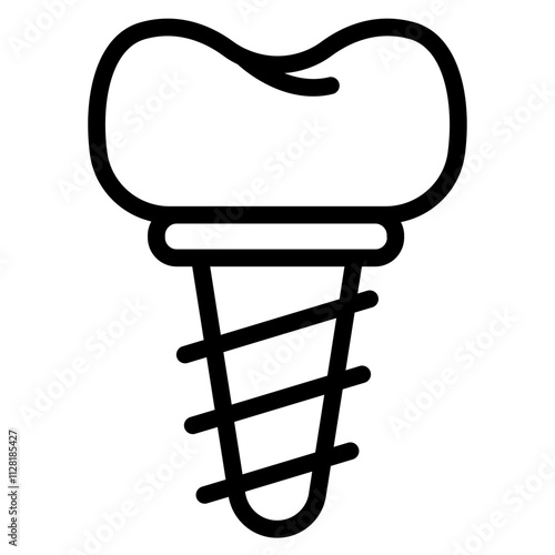 Dental implants Line Icon