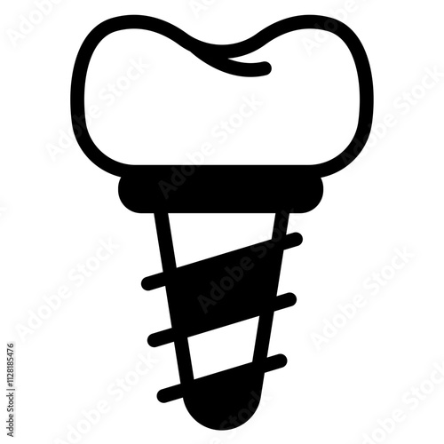 Dental implants Solid Icon