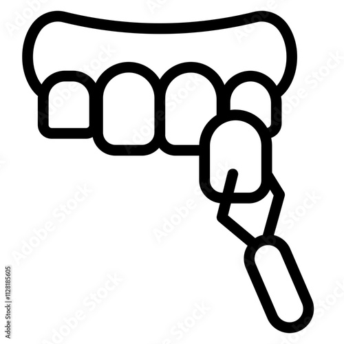 Dental veneer Line Icon