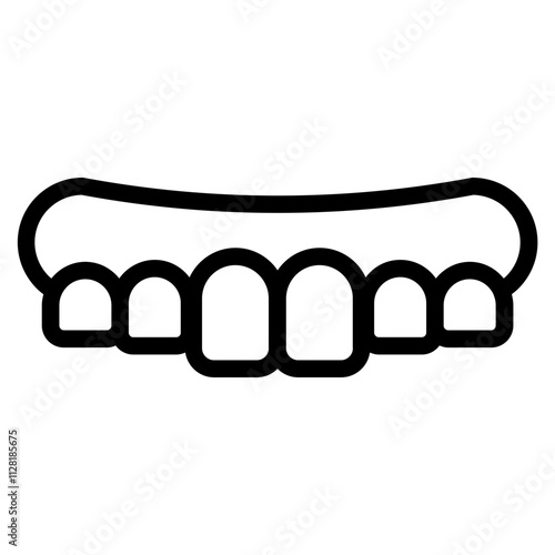 Dentures Line Icon