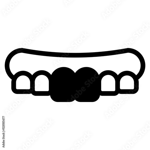 Dentures Solid Icon