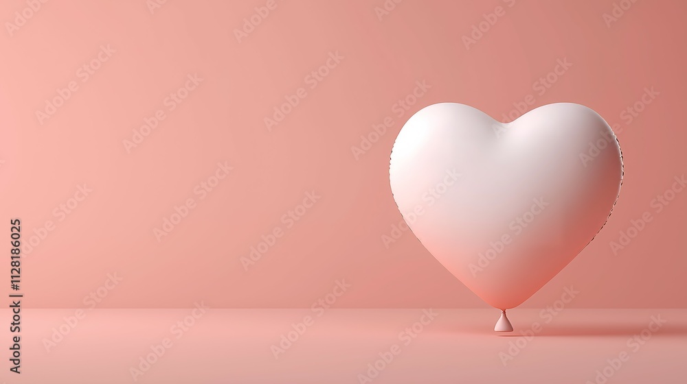 Heart Balloon with Copy Space for Love and Celebration Messages Heart Balloon with Copy Space for Love and Celebration Messages