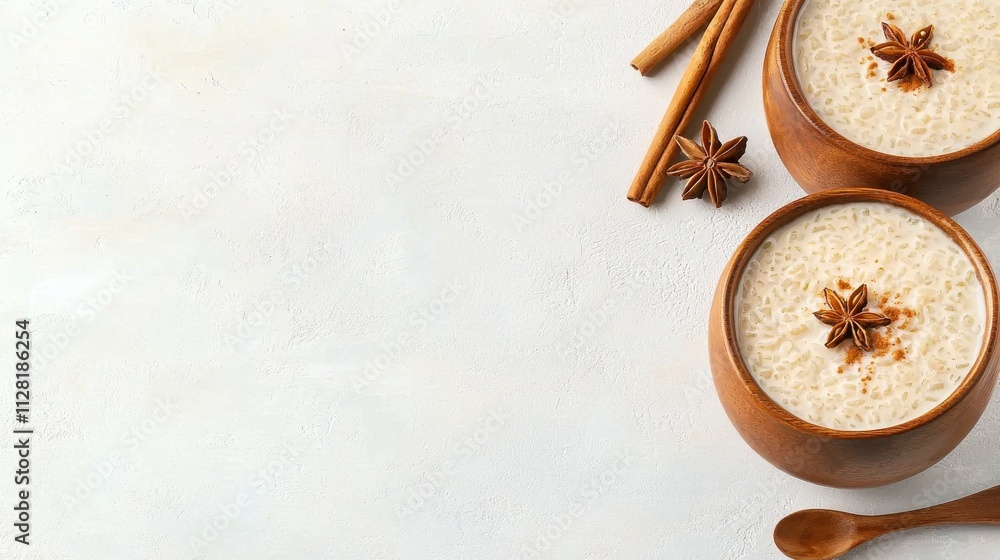 Warm and Cozy Traditional Homemade Cinnamon Cream Dessert with Aromatic Spices Warm and Cozy Traditional Homemade Cinnamon Cream Dessert with Aromatic Spices
