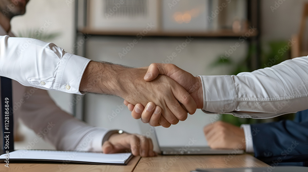 Fototapeta premium business people shaking hands in office