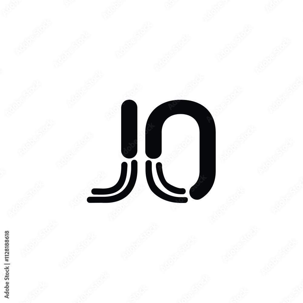 JO monogram logo design letter text name symbol monochrome logotype alphabet character simple logo JO monogram logo design letter text name symbol monochrome logotype alphabet character simple logo