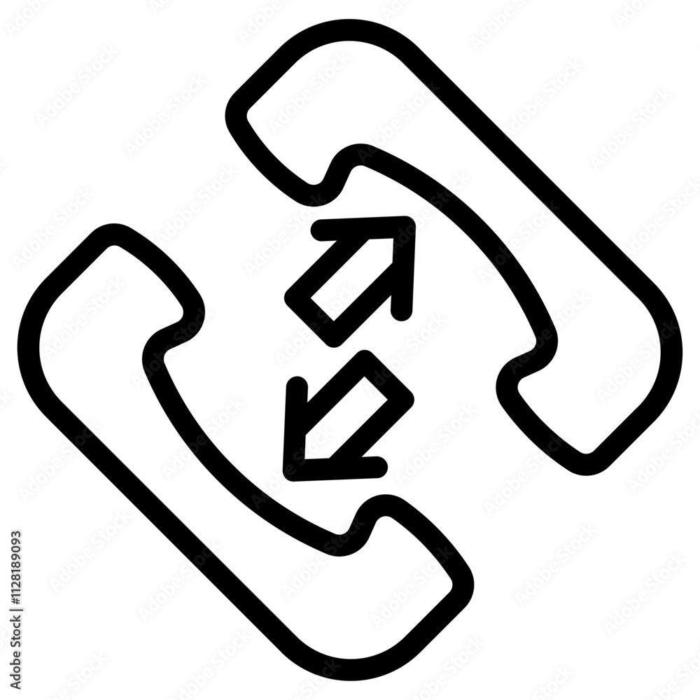 Exchange information Line Icon Exchange information Line Icon