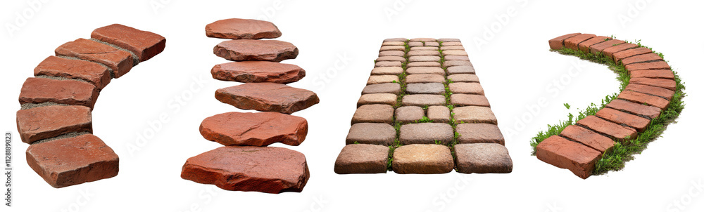 PNG stone pathway set PNG stone pathway set