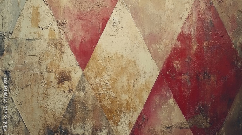 Abstract Diamond Pattern Textured Art Painting Abstract Diamond Pattern Textured Art Painting